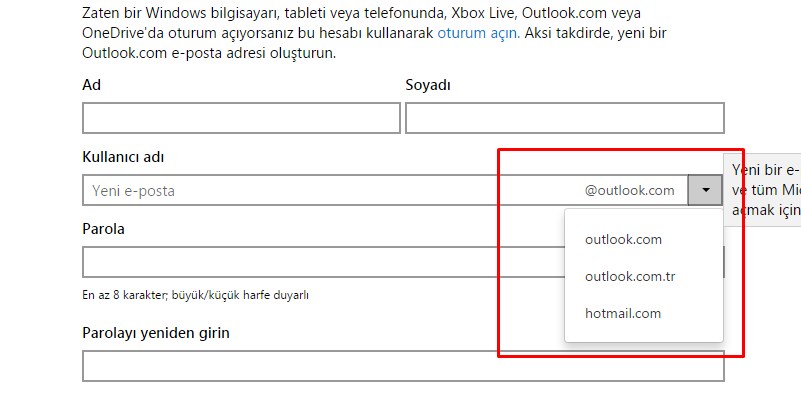 hotmail aç