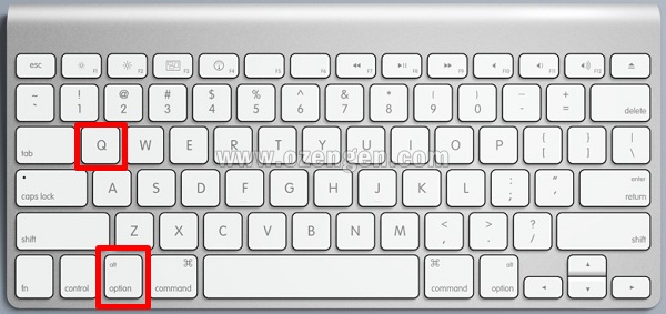 macOS et işareti kombinasyonu